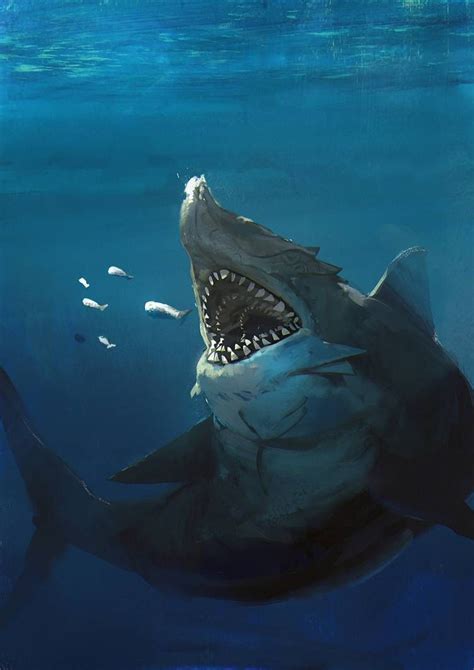Premordial Shark By Sandrorybak On Deviantart Sea Monster Art Ocean