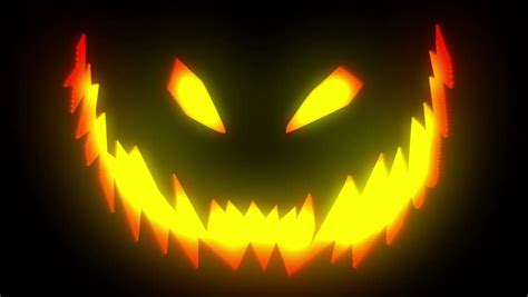 Halloween Pumpkin Face Animation Stock Footage Video