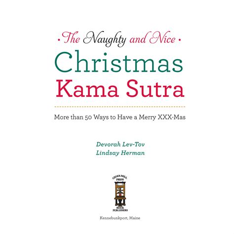 The Naughty And Nice Christmas Kama Sutra Book By Cider Mill Press
