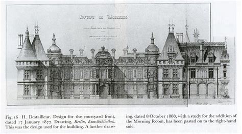 Destailleurs The Architect Of Waddesdon Manor Architectural Drawing