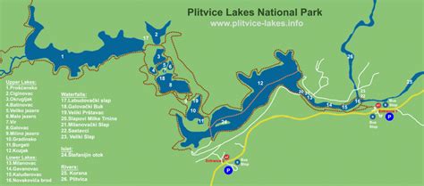 Map Of Plitvice Lakes National Park Updated 2019 Plitvice