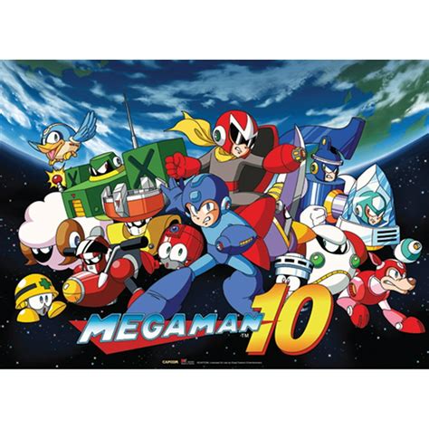 Fabric Poster Mega Man 10 New Mega Man 10 Key Art Wall Scroll