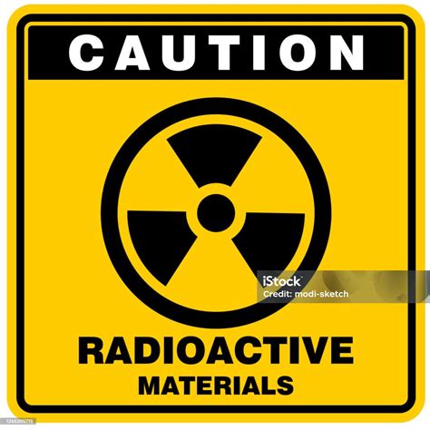 Caution Radioactive Materials Sign Vector Stock Illustration Download