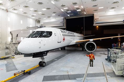 Airbus Unveils Air Canadas First Airbus A220 Passenger Self Service