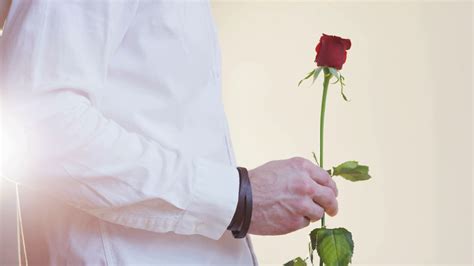 A Man Gives Red Rose To Woman Stock Footage Sbv 310775012 Storyblocks