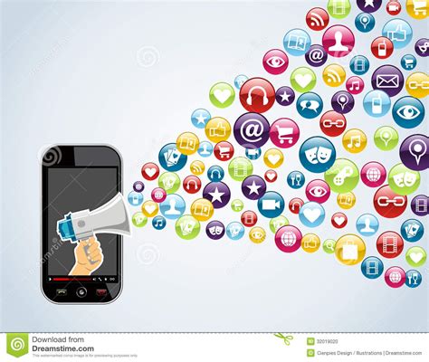 Smartphone Mobile Applications Stock Vector Illustration