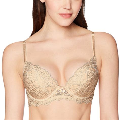 Smart And Sexy Womens Maximum Cleavage Underwire Push Up Bra Beige
