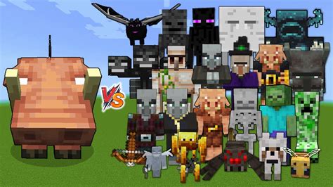 Hoglin Vs Every Mob In Minecraft Java Edition Minecraft 119 Hoglin