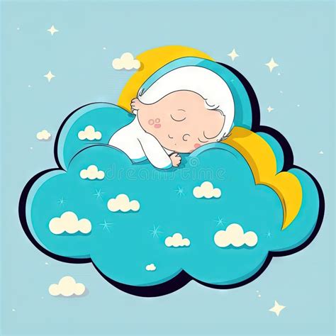 Vector Illustration Of Cartoon Baby Sleeping Stock Photo Image Of