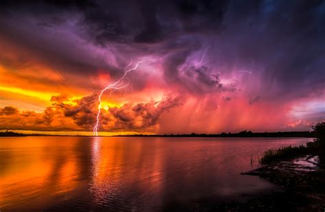 Atardecer En Tormenta Sunset Nature Hd Nature Wallpapers