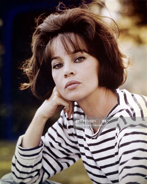 News Photo Leslie Caron French Actress Wearing A Striped