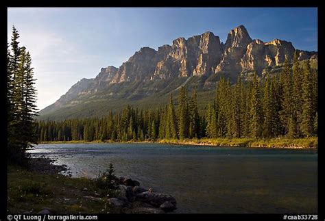 Picturephoto Castle Mountain And The Bow River Late Afternoon Banff