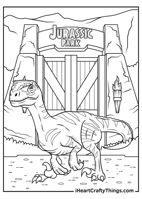 Jurassic World Coloring Page Free Printable Templates
