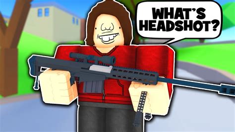I 1v1d A Noob On Headshots Only In Arsenal Roblox Youtube
