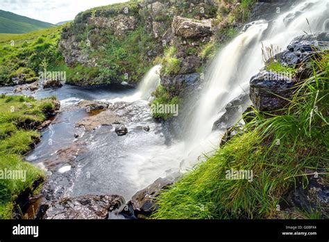 Two Waterfalls On The Isle Of Skye In Scotland Stock Photo Alamy