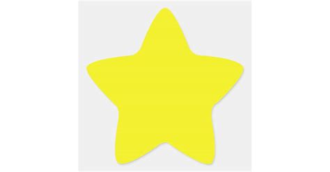 Bright Yellow Star Sticker Zazzle