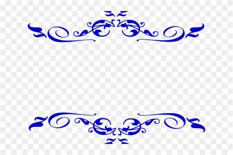 Decorative Line Blue Clipart Divider Blue Borders And Frames Png