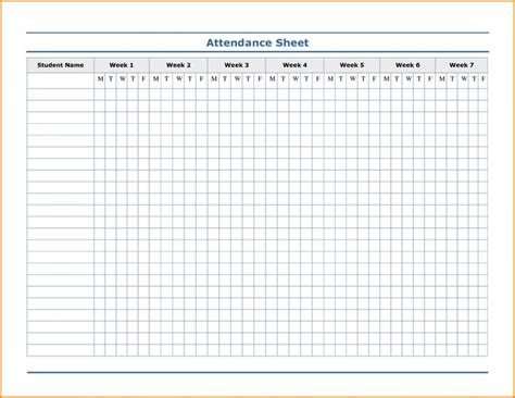 Unique Attendance Sheet Xlstemplate Xlssample Xls Xlsdata Check