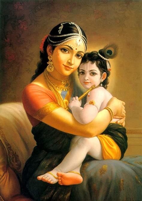 SUDHA AD PRINT™ - Baby Krishna Paintings Collection - Yashoda with 