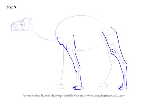 Draw a nice curved belly and the hind leg. Learn How to Draw a Dromedary Camel (Other Animals) Step ...
