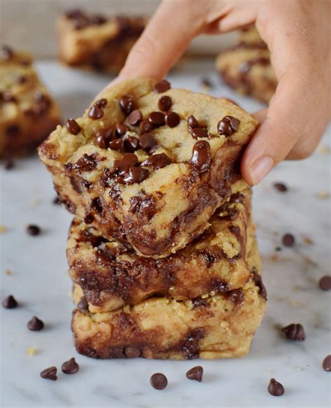 These Easy To Make Vegan Chocolate Chip Blondies Are So Gooey Soft