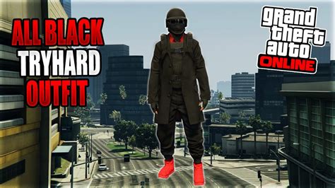 All Black Freemode Tryhard Outfit Gta 5 Online