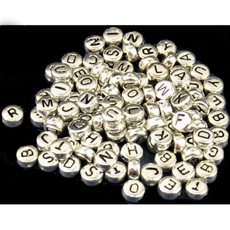 100 Acrylic Single Letter A Z White Cube Alphabet Beads 6mm 7mm