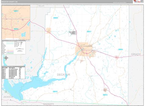 Decatur County Ga Wall Map Premium Style By Marketmaps