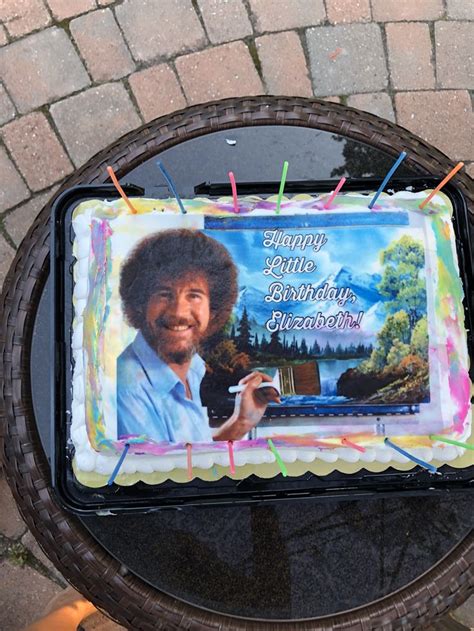Bob ross party supplies are easy to find and will create a unique and fun celebration! Daughter's birthday cake | Bob ross birthday, Bob ross ...