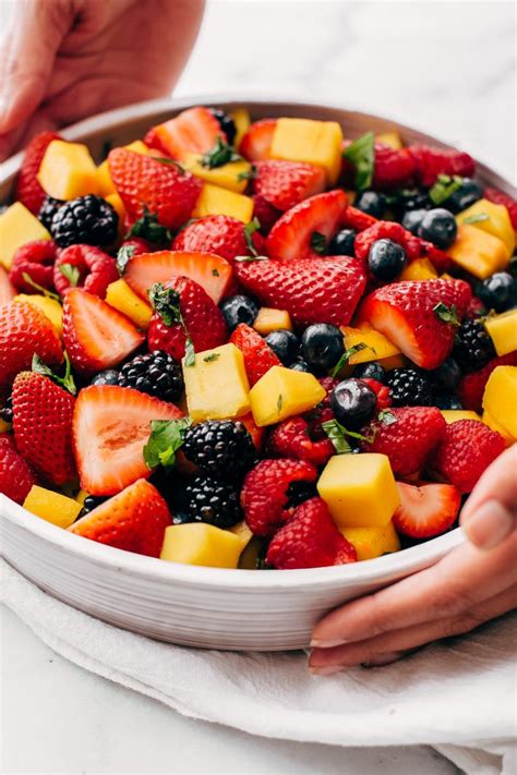 Glowing Berry Fruit Salad With Mangoes Recipe Little Spice Jar