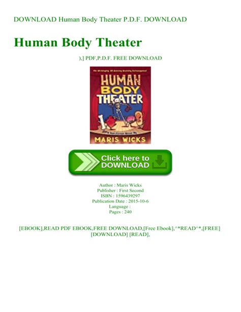Download Human Body Theater Pdf Download