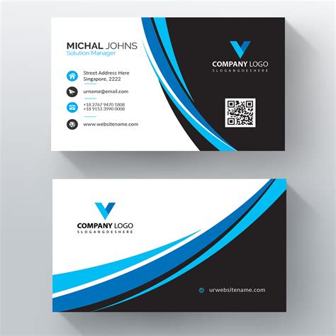 Free Business Card Vector Design Templates Printable Templates