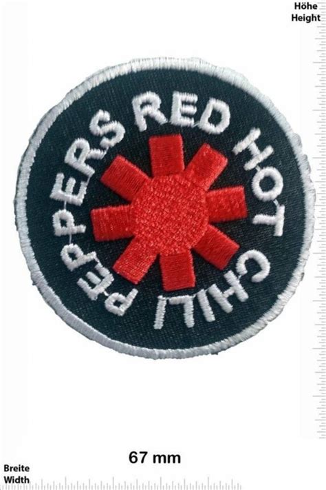 red hot chili peppers black patch badge embroidered iron on etsy