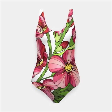 Pink Flowers Swimsuit Flower Swimsuit Swimsuits Pink Flowers