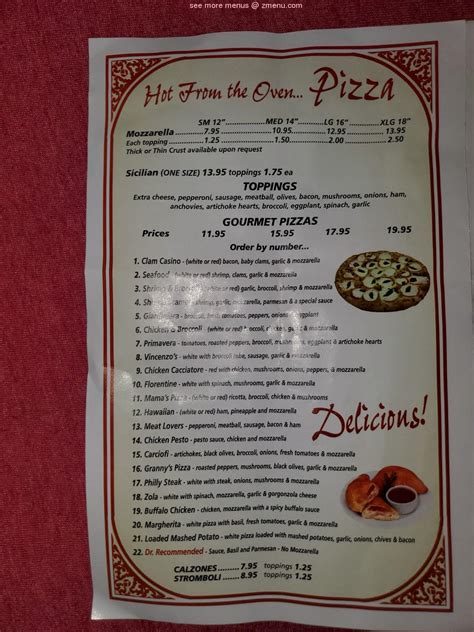 online menu of vincenzo s pizzeria restaurant waterbury connecticut 06708 zmenu