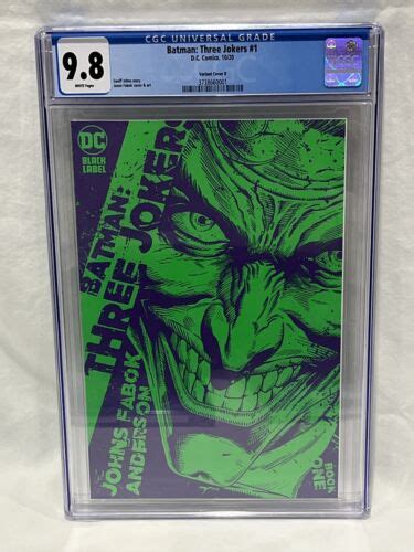 Batman Three Jokers 1 Comic Book Jason Fabok Variant Cover B Cgc 98