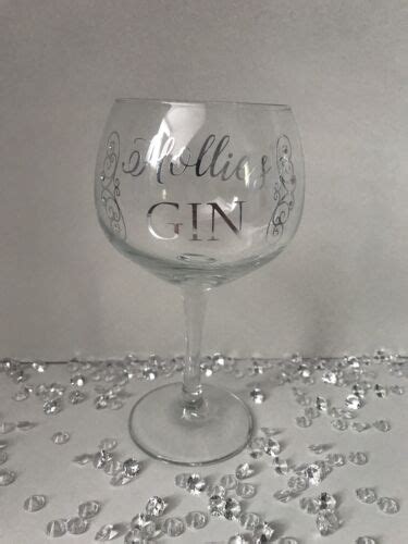 Personalised Gin Glass Made With Swarovski Crystals Any Name Ebay