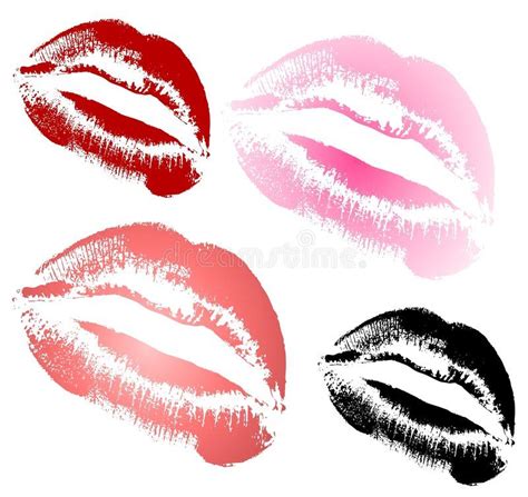 Female Lips Lipstick Kiss Vectors A Vector Illustration Featuring A
