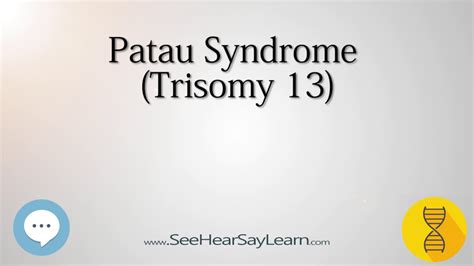 Patau Syndrome Trisomy 13 YouTube