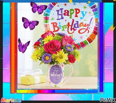 Animated Happy Birthday Butterflies  Pictures Photos And Images