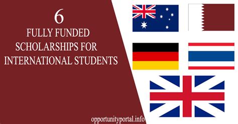 6 Fully Funded Scholarships For International Students Opportunity Portal
