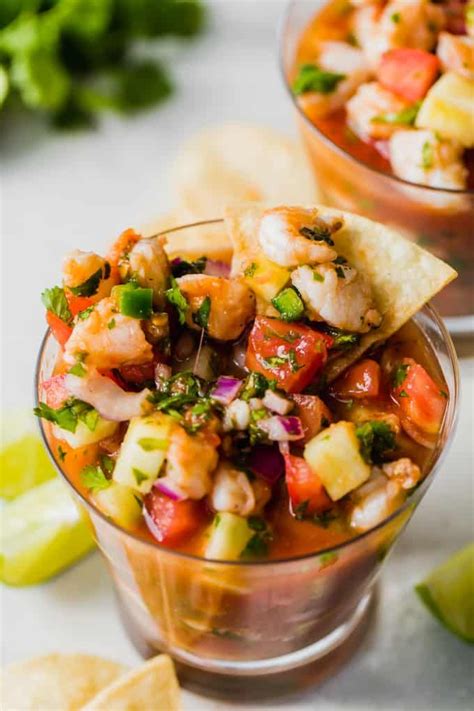 Start by chopping up the veggies into smaller pieces. Best Easy Shrimp Ceviche Recipe | Recipe in 2020 | Shrimp ceviche, Shrimp ceviche recipe ...