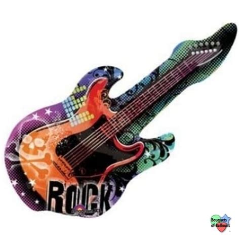 41″ Rock Star Guitar Shape Foil Mylar Balloon Balloon Warehouse