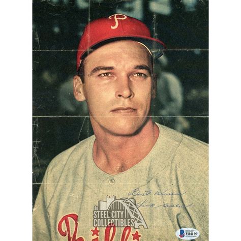 Dick Sisler Best Wishes Autographed Philadelphia Phillies 8x10 Photo