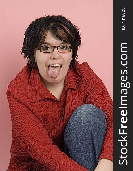 Crazy Woman Sticks Out Her Tongue Free Stock Images And Photos