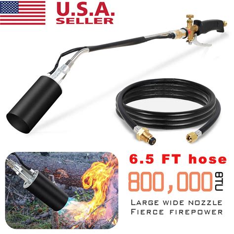 Portable Propane Weed Torch Burner Ice Melter Melting 800000 Btu With