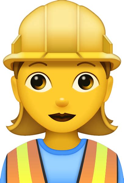 Woman Construction Worker Free Download All Emojis Emoji Island