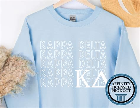 Kappa Delta Sweatshirt Custom Sorority Stacked Letter Etsy