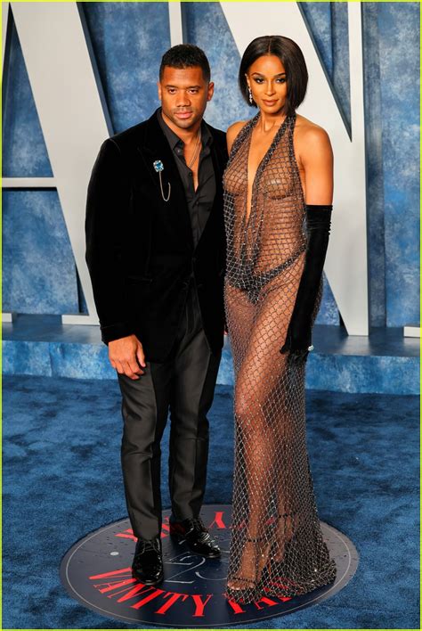 ciara wears most daring look yet goes fully sheer at vanity fair oscar party 2023 with russell