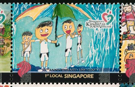 Stamp Commemorating The 10th Anniversary Of The Singapore Kindness Movement